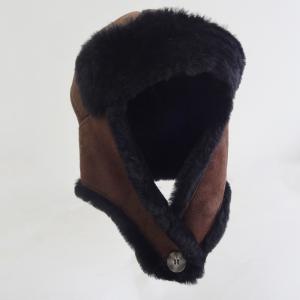 China Hot selling customized cheap men women trapper sheepskin hat winter on sale