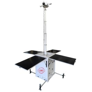 Buy cheap All-in-One Solar CCTV Tower Easy To Deploy Cube Surveillance Unit For Construction Site Security from wholesalers