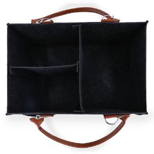 Buy cheap 450G Washable Felt Diaper Caddy Organizer With PU Handle from wholesalers