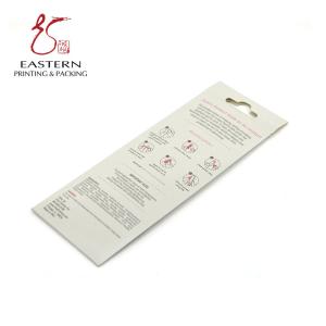 Custom Printed CMYK Hangable Nail Packaging Boxes With PVC Window 350gsm