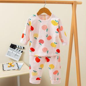 Buy cheap Autumn Children printed pyjama set Full Flower Long Pyjamas Set from wholesalers