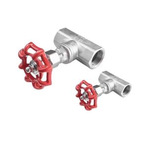 SS304 NPT Thread 1.6MPa Manual Globe Valve Channel Straight Through Type