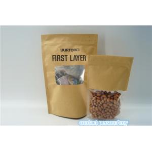 Kraft Paper Resealable k Stand Up Pouches / Food Packaging Pouches