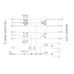 6605473-8 Jack Rj45 8p8c LPJ0011GENL 10 / 100Base-T Shield with LEDs