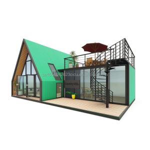 Buy cheap Villa Living or Hotel Elegant Residential Prefab Container House with Aluminum Alloy Windows in Steel Triangle Design from wholesalers