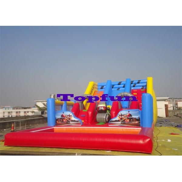 Buy cheap Inflatable Challenge Water Slide With Pool Ahead For Kids Slide Fun from wholesalers