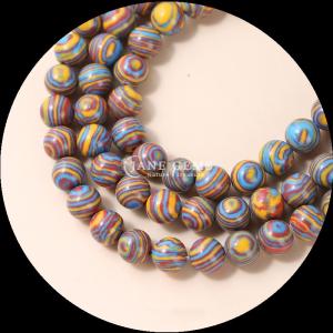 Buy cheap Synthetic Malachite Beads Strand Perfect for Round Cut Bracelets in Various Colors from wholesalers