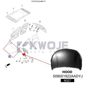 Buy cheap OE 509001922AADYJ Car Engine Hoods Parts for EXCEED TXL from wholesalers