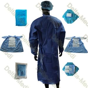 Buy cheap SMS 45gsm Reinforced Sterile Disposable Surgical Gown One Wrap from wholesalers