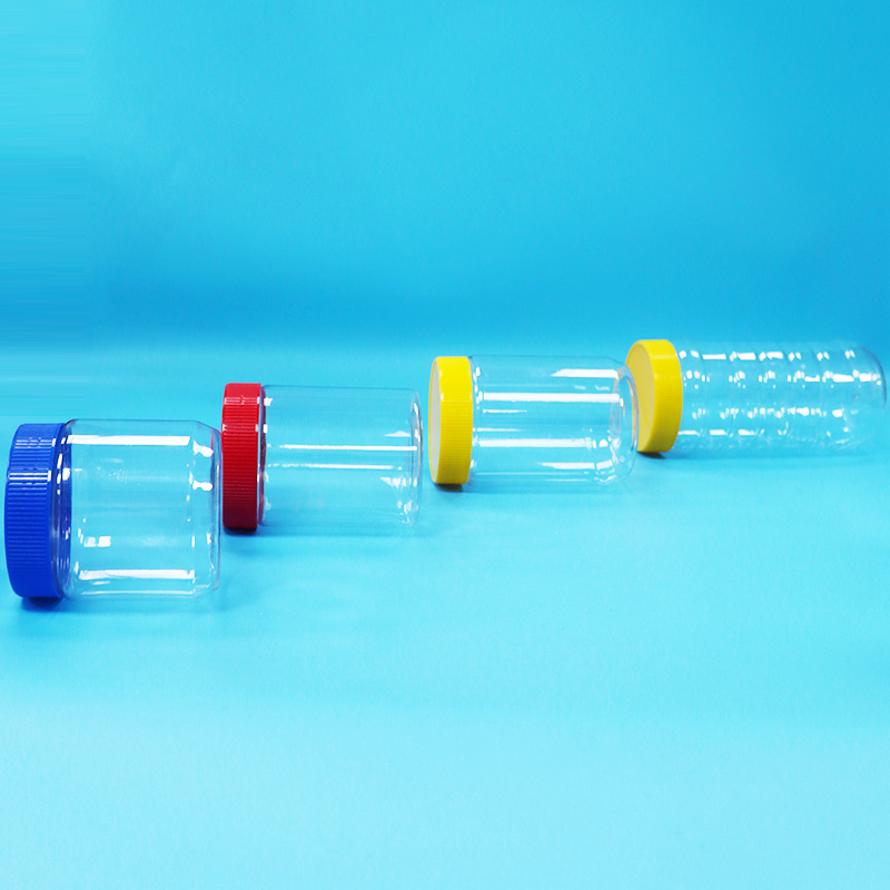 Buy cheap Round PET Transparent Chocolate Sauce Pistachio Butter Plastic Jars Screw Lids from wholesalers