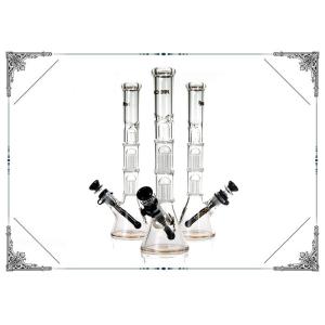 Buy cheap Double 8 Tree Arms Perc Splash Guard Beaker Smoking Glass Bong from wholesalers