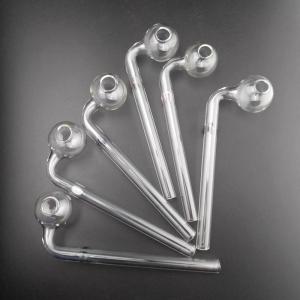 Buy cheap 14cm Curved Glass Smoking Pipe With Different Colored Glass Balancer 2mm Thick from wholesalers