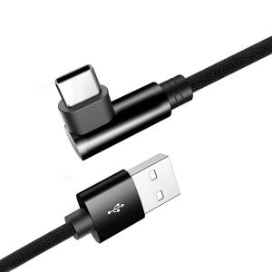 Buy cheap Wholesale Nylon Type C To USB 2.0 Type C Cable 90 Degree Angle USB C Cable Fast Charge Cable Data Cable from wholesalers