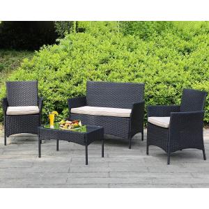 Patio Furniture Set Outdoor Sectional Sofa Conversation Set All Weather Wicker
