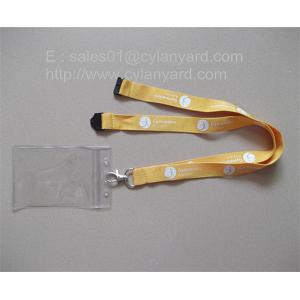 Buy cheap Discount plastic badge holder lanyard with plastic breakaway, polyester ribbon, from wholesalers