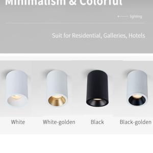 Hotel IP65 Surface Mounted Downlight 9Watt LED Cylinder Down Light