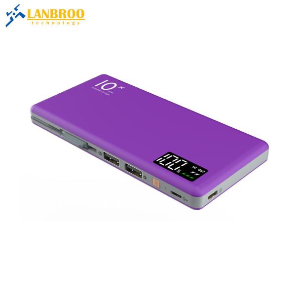 DC5.0V 2.4A Out Put 10000MAH Power Bank ABS+rubber oil smart power bank For Xmas