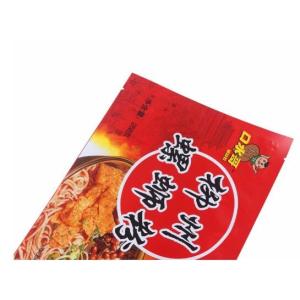 Custom made printing PE plastic 3 side sealed package bag for noodles packing
