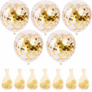 Buy cheap 50 Pcs Gold Confetti Balloons , 12 Inch Latex Party Balloons With Confetti Dots from wholesalers