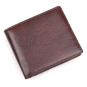Crazy Horse Genuine Leather Short Man's Wallet for Customization and Multiple