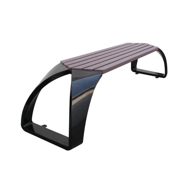 Quality Modern Backless Outdoor Recycled Plastic Benches For Public Garden Landscaping for sale