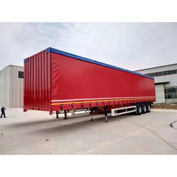 Buy cheap 3 Axles Curtain Side Semi Trailer With Jost Kingpin And 8/12/16 Tires from wholesalers