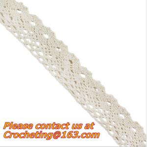 Buy cheap exquisite elastic stretch Crochet Lace trim handmade 7cm Cotton Lace product