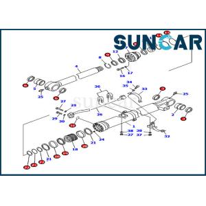 China Bucket Seal Kit For 707-99-59020 7079959020 PC220-8 PC240NLC-8K Komatsu Cylinder Service Kits on sale