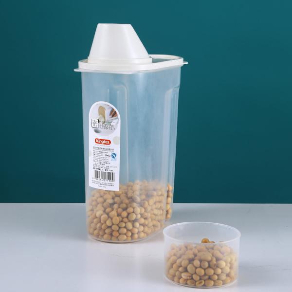 Buy cheap Plastic Rectangular Cereal Storage Tank For Kitchen Transparent Sealed from wholesalers