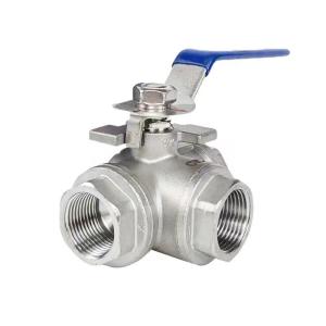 Buy cheap Cylindrical Head Code WZ SS201 304 316 3 Way Valve with Threaded End NPT BSP BSPT Silver from wholesalers