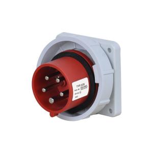 Industrial 4P 32A Panel Mounted Plug High Temperature Resistant
