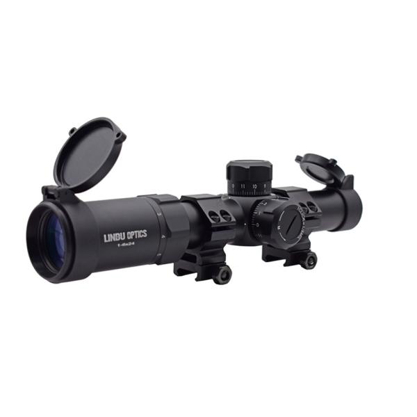 Buy cheap 30mm 4x24 100yds Illuminated Reticle Riflescope With Mount Ring from wholesalers