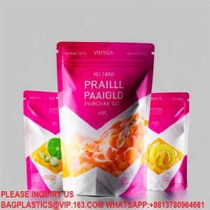 Buy cheap Eco Resealable Smell Proof Mylar Bags Holographic Packaging Pouch Bag with Clear Window from wholesalers