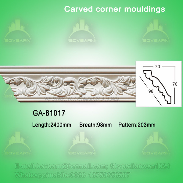 Quality Home decorative material Polyurethane carved panel moulding for sale