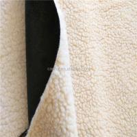 Buy cheap Light Yellow 100% Polyester Synthetic Sherpa Suede Fabric for End Customers product