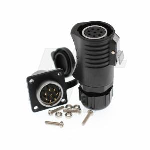 8 Pole Waterproof Plastic Connector Plug Panel Socket For Automotive Machine