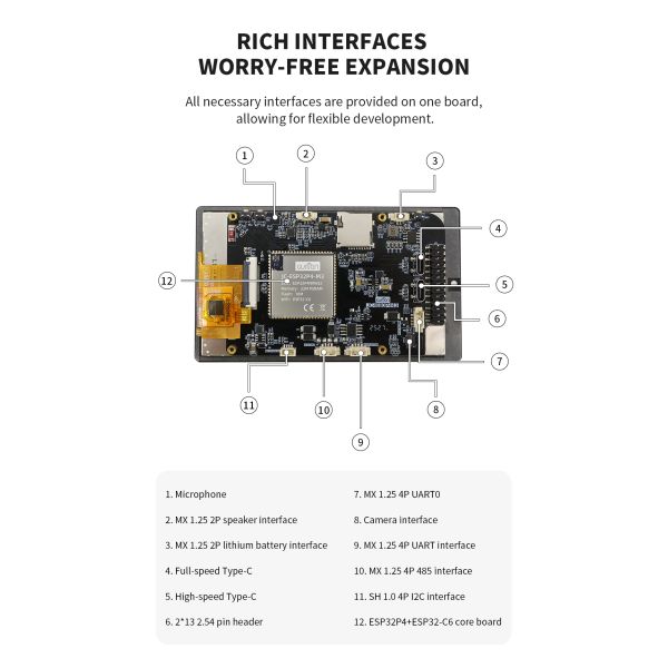 4.3 Inch ESP32 TFT Display Module with 480x800 Resolution and 5V Operating Voltage for High-Quality Visuals