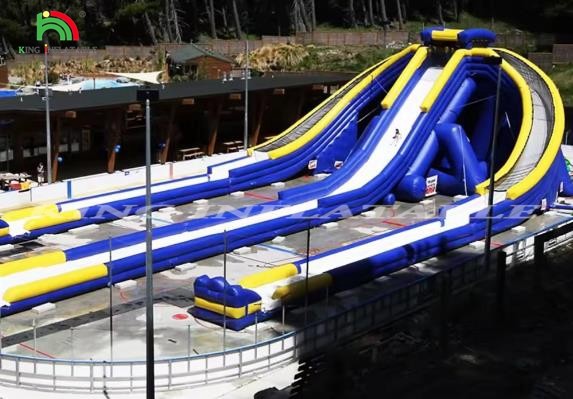 Buy cheap High Quality Customization 3 Lanes Inflatable Water Slide from wholesalers