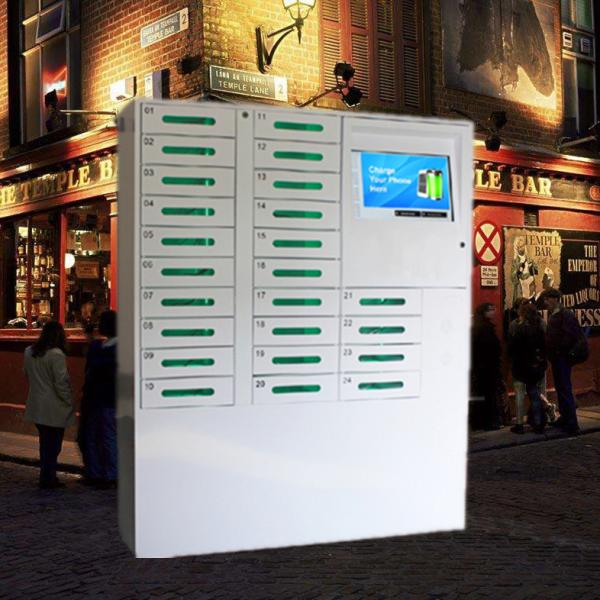 Buy cheap 24 Door Big Screen Mobile Phone Charging Kiosk For Russia Accept Ruble Coins And Papermoney from wholesalers