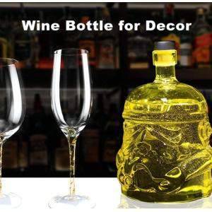 Rubber Stopper Whisky Decanter 750ml Glass Bottle Custom Size
