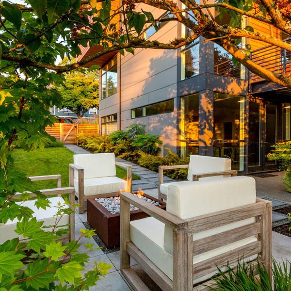 Outdoor Steel Fire Pit Garden Patio Decorative Square Corten Steel Firepit