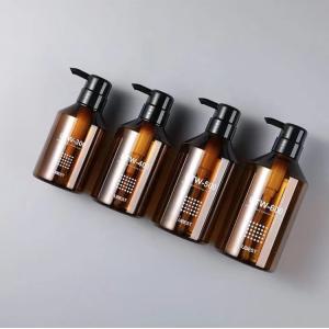 Buy cheap Refillable Sloping Shoulder Cosmetic Spray Bottles Shower Gel Shampoo Plastic Bottle 350ml 500ml from wholesalers