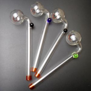 Buy cheap Curved Glass Oil Burner Bong Pipe With Different Colored Customized Logo from wholesalers