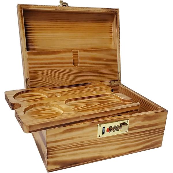 Quality Premium Large Acacia Storage Box - Quit Smoking Boxes for sale