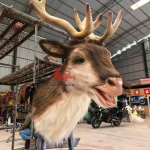 Buy cheap Custom Color Animatronic Singing Reindeer Head with 110V-220V Power and 1 Year Warranty for Christmas Entertainment from wholesalers