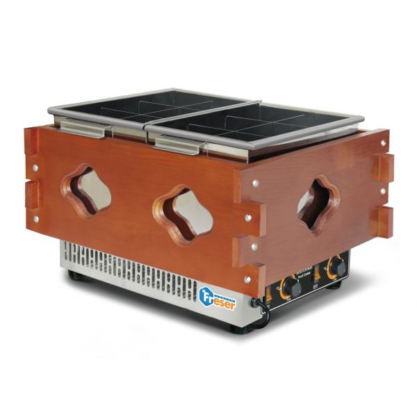 Buy cheap Stainless Steel Double Basin Oden Hot Pot Twelve Rectangle Grid from wholesalers