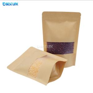 Buy cheap Coffee Packing Standing Pouch Foil Kraft Paper Bags with Clear Window for Food from wholesalers