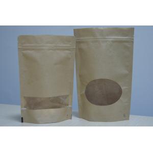 Buy cheap Eco-friendly Customized Paper Bags With Resealable Zipper And Window from wholesalers