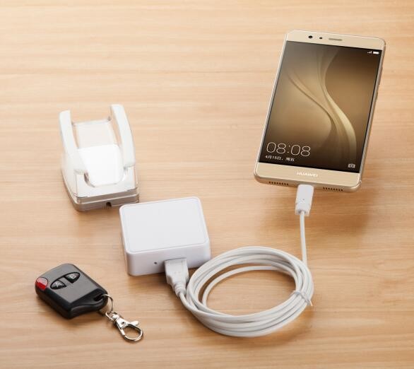 Buy cheap COMER 2 usb port anti-theft display alarm system for mobile phone acrylic holder charging for retail stores from wholesalers