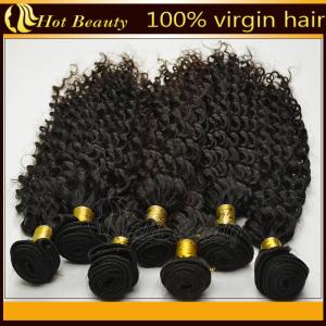 Buy cheap Custom Natural Black Remy Virgin Human Hair Extensions Deep Wave from wholesalers